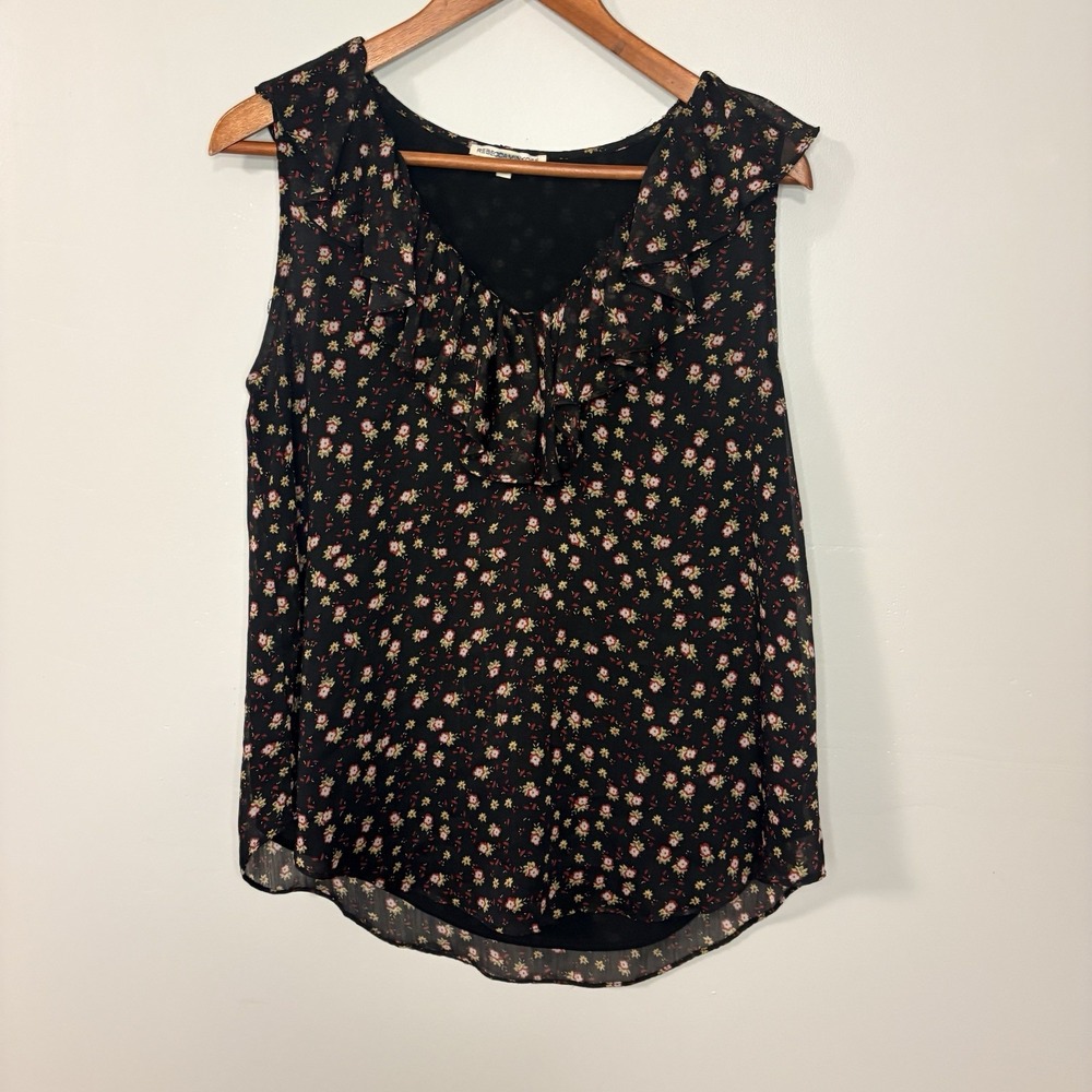 Rebecca Minkoff Black Floral Tank Top Carlisle Top Woman Size S Date Night